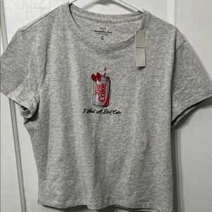 Abercrombie Gray baby T-Shirt with Diet Coke Graphic XL tag but fits more like M